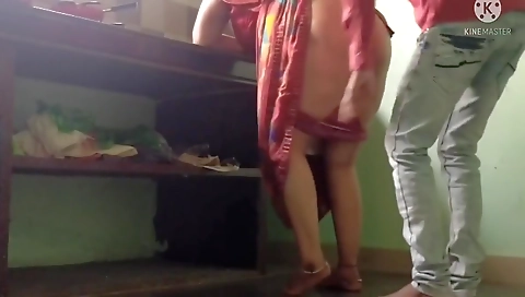 Morning Time Me Ko Kitchen Me Jamkar Choda