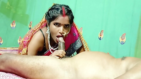 Indian Village Husband N Wife Nude First Night Sex Blowjob Her Nice Face Desi Wife