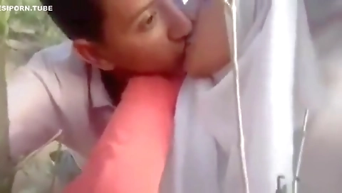 Desi Judva Bhai Bahan Latif Ltifa, Doggy Outdoor Hijab Muslim