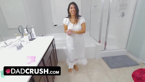 Stepdaughter Feels Weird About Her New Stepdad Feeling Up Her Tits And Ass With Jasmine Sherni