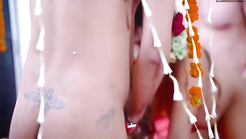 Desi Newly Married Starsudipa Fucked By A Thief Infront Of Husband And Turns Into A Hardcore Threesome ( Hindi Audio )