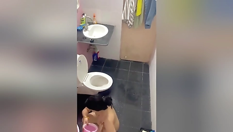 Today Exclusive-bhabhi Bathing Capture In