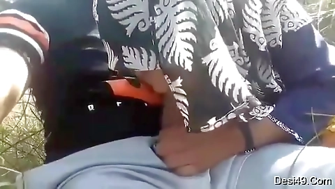 Desi Gf Give Outdoor Blowjob