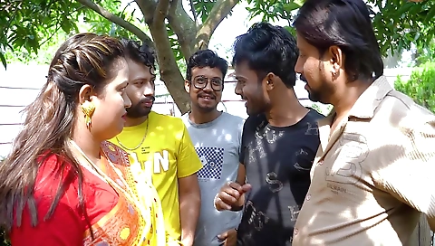Desi Mallu Bhabhi Hardcore Different Position Of Sex With Four Local Desi Boys When She Was Alone At Home ( Gangbang )