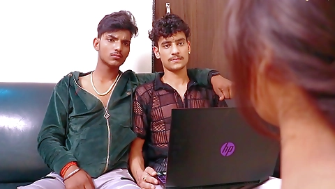 Threesome Sex Between The Horny Couples In The Hot Night With Hindi Sex