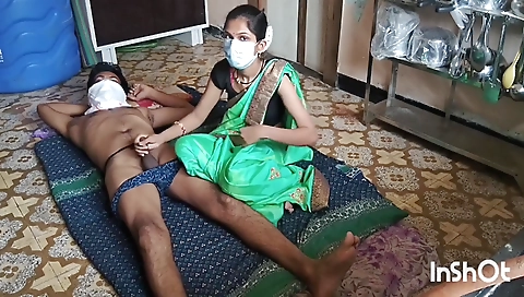 Shivani In Green Saree Getting Ready For Sex