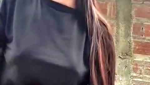 College Girl Her Big Tits In The Park And Her Pussy