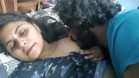 Vaishnavys Boobs Suck In Night By Sharun Raj, Bedroom Romance, Mallu Couple Hot Boobs Suck, Hot Wife Boobs Suck In Night