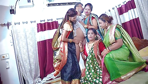 Desi Indian Tharki Sasurji Hardcore Fuck With His Four Stepdaughter In Laws At The Same Time ( Full Movie )