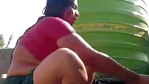 Desi Village House Wife Bathing Video Full Open