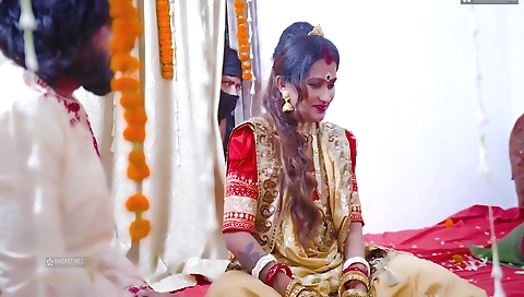 Desi Newly Married Starsudipa Fucked By A Thief Infront Of Husband And Turns Into A Hardcore Threesome ( Hindi Audio )