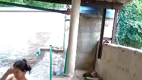 Cute Girl Bathing Record In