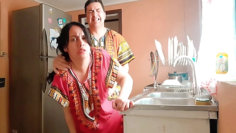 I Fuck My Big Ass Stepmom Indu In The Kitchen - While We Are Alone At Home