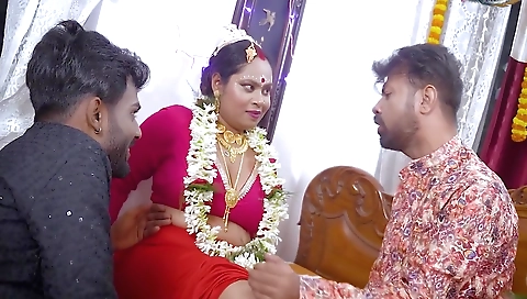 Desi Mallu New Married Wife Hardcore Gangbang Fuck With Her Four Husbands Friends Full Movie ( Hindi Audio )