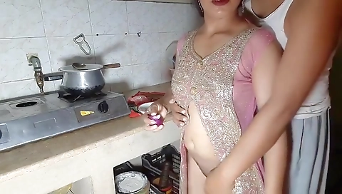 Pkgulnaz - Stepbrother Fucking Beautiful Stepsister In Kitchen, Desi Indian Hindi With Hindi Sex