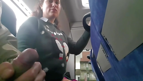 Seduces Milf To Suck&jerk His Dick In Bus