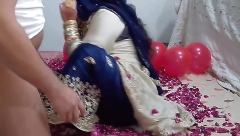 Indian Couple First Wedding Night