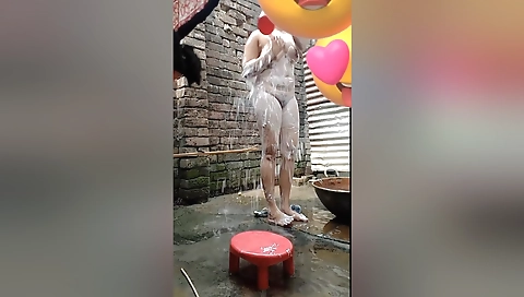 Indian Village Girl Is Bathing In The Bathroom. Sexy Village Girl Is Showing Boobs, Pussy, Anus And Her Full Nude Body