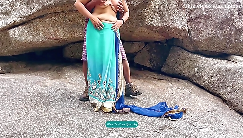 Indian Couple Romance In Outdoor - Saree Sex - Saree Lifted Up And Ass Spanked