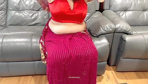 Indian Bhabhi In Saree, Petticoat Uplift And Lip Lock Kissing In Sfw Sensual Desi Erotica