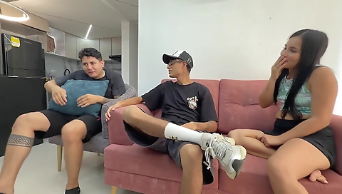 I Bet My Wifes Ass And My Friend Fucks Her Hard Until He Makes Her Squirt