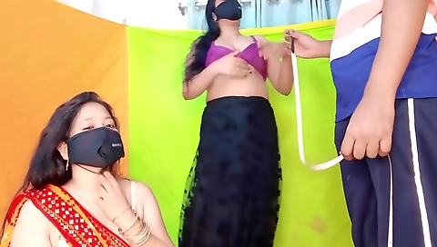 House Tailors Fucked With Two Stepsisters & Clear Dirty Talking ,roleplay