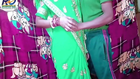 Indian Desi New Bride Bhabhi In Green Saree Blouse Fucked And Cock Sucking Hindi Audio Claire Wayes