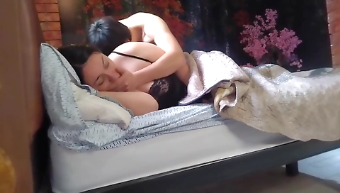 Stepmom Was Resting And Her Stepson Came To Fuck Her