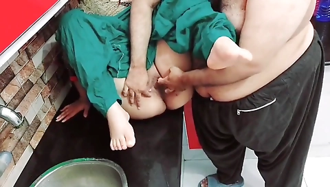 After Drinking Milk From Indian Maid,s Big Tits Fucking Her Tight Ass Hole With Clear Hindi Audio