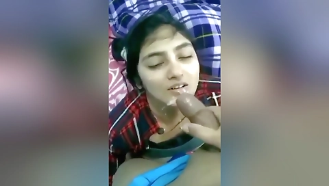 Today Exclusive- Lover Cum On Gf Face