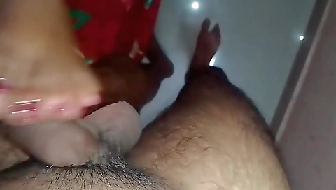 Tamil Wife Stimulates Her Husbands Penis With Her Feet At Home