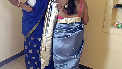 Housewife And Maid Threesome In Living Room