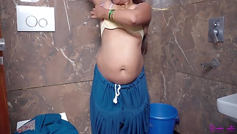 Behind The - Indu Chachi Shave Her Pussy And Under Arms Hairs In Bathroom