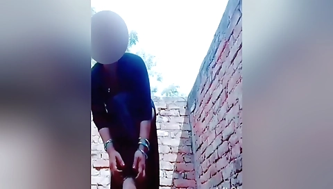 A Girl Was Taking Bath In Her Courtyard - Very Beautiful