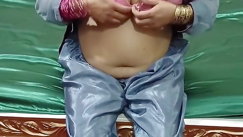 Shilpa Bhabhi In Hot Desi Pressing Her Big Boobs And Masturbating By Dildo