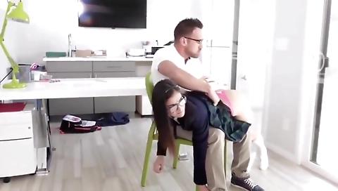 Brunette teen 18+ Fucked By Tutor