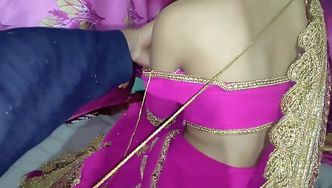 Cheek Nikaal Dii Gulabi Saree Me Girlfriend Ko Choda