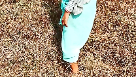 Desi Stepsister-in-law Is Going To The Forest To Cut Fodder, I Follow Her, Stepsister-in-law Took Off All Her Clothes And Started Pressing Her Big Boobs, Said Hit My Fat Ass