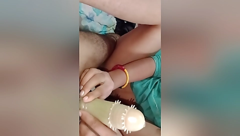 Desi Indian Bhabhi Dotted Condom Sex