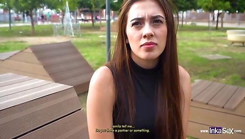 Camila Mush - Colombian Nymphomaniac Caught In An Unknown Park