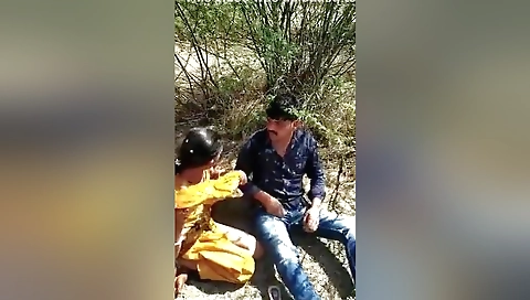 Today Exclusive- Desi Village Cheating Wife Out Door Sex With Lover Record By Village Guy