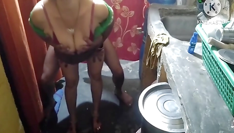 Very Cute Sexy Indian Housewife Kitchen Sex With Lady K