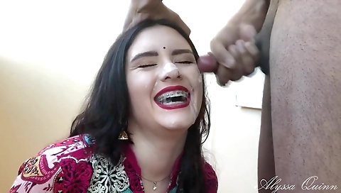 Alyssa Quinn - Deepthroat Sloppy Blowjob And Facefucked In Nature