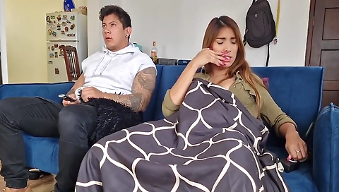 Caught Masturbating! My Stepsister Was Putting A Huge Dildo In Her Pussy