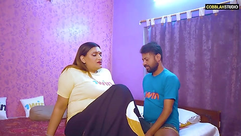 Naughty Stepson Trying To Convince Her Stepmom To Suck Her Milky Boobs