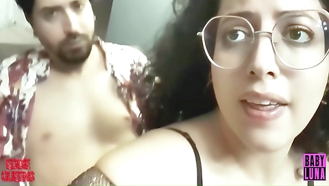 Sugar Daddy - Busty Latin Fucks Her Sugar Stepdaddy On The Balcony - Risky Public Sex