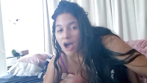 18 Year Old Brunette Gypsy Sucking Cock And Finishing On Her Face