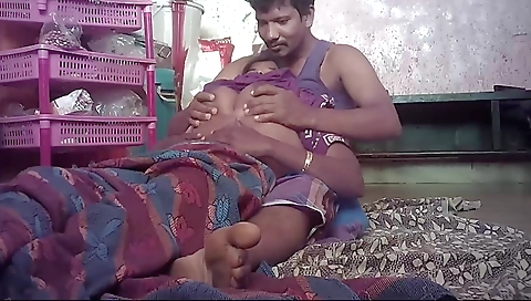 Indian Village House Wife Hot Show And Eat Milk Housband