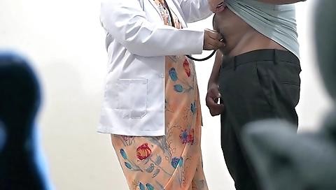 Doctor Checking Patient Dick In A Clinic