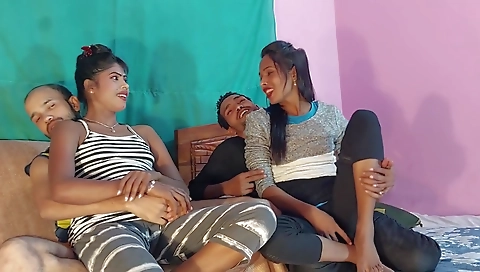 Deshi Blowjob Brunette Camshot Foursome Two Guys And Two Chicks